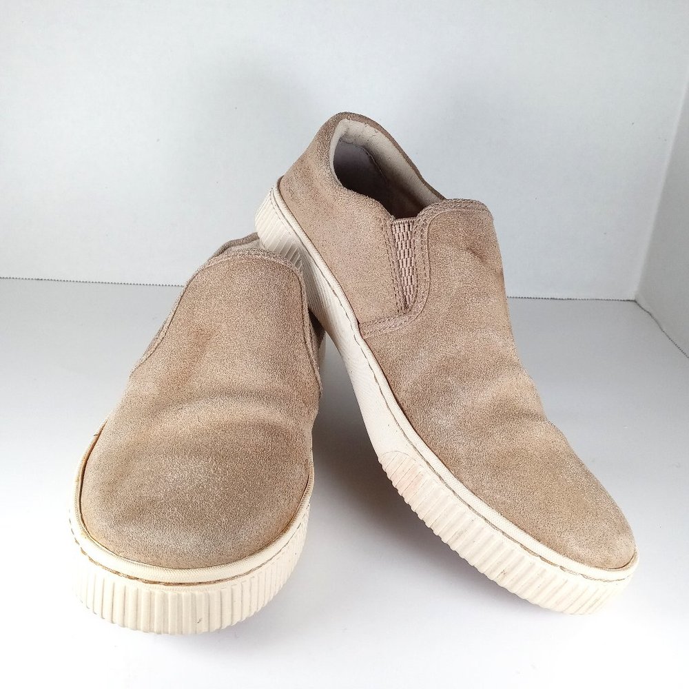 Born Beige Suede Slip-On Sneakers